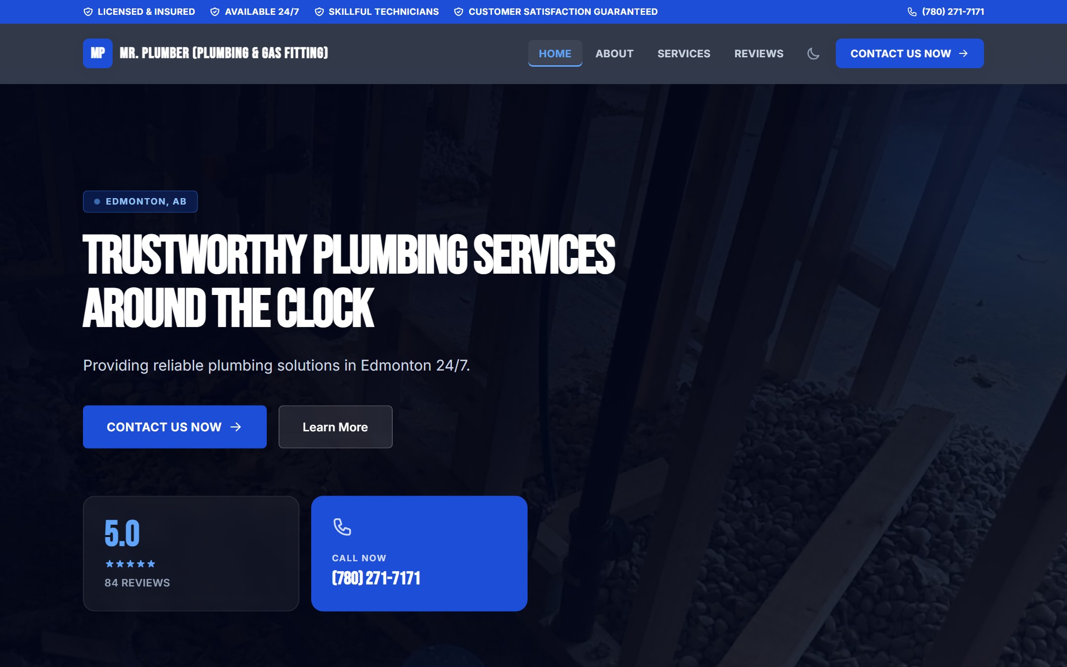 Mr. Plumber website preview